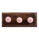 Light Pink Etched Ceramic Wooden Hooks